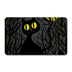 Black Cat - Halloween Magnet (rectangular)