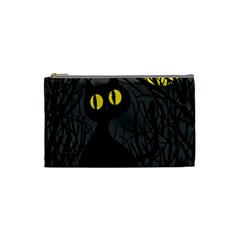 Black Cat - Halloween Cosmetic Bag (small) 