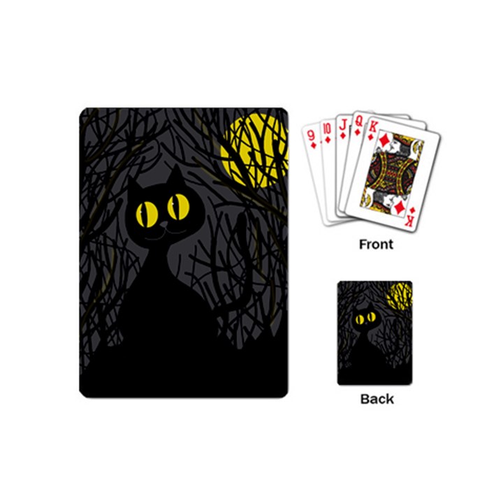 Black cat - Halloween Playing Cards (Mini) 