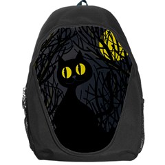 Black Cat - Halloween Backpack Bag by Valentinaart