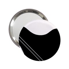 White And Black Abstraction 2 25  Handbag Mirrors by Valentinaart