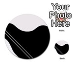 White and black abstraction Multi-purpose Cards (Round)  Front 44