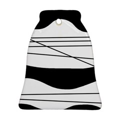 White and black waves Ornament (Bell) 