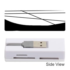 White and black waves Memory Card Reader (Stick) 