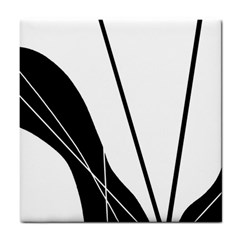 White And Black  Tile Coasters