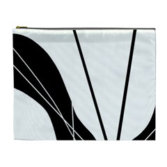 White And Black  Cosmetic Bag (xl)