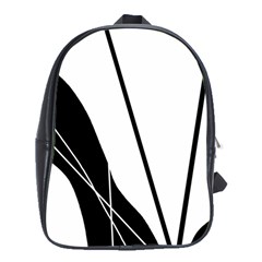 White And Black  School Bags (xl)  by Valentinaart