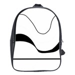 Waves - black and white School Bags (XL)  Front