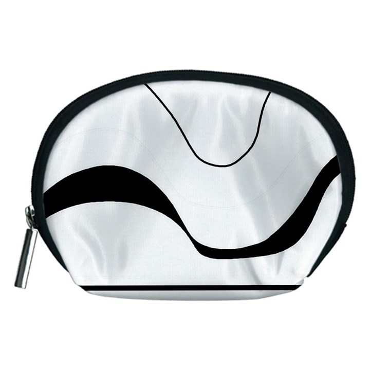 Waves - black and white Accessory Pouches (Medium) 