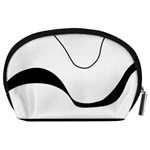 Waves - black and white Accessory Pouches (Large)  Back