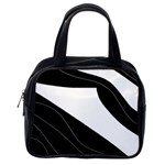 White and black decorative design Classic Handbags (One Side) Front