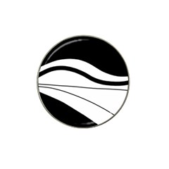 White And Black Harmony Hat Clip Ball Marker (4 Pack) by Valentinaart