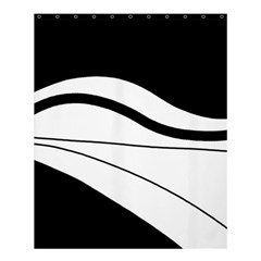 White And Black Harmony Shower Curtain 60  X 72  (medium)  by Valentinaart