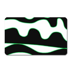 Green, White And Black Magnet (rectangular)