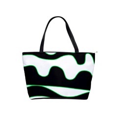 Green, White And Black Shoulder Handbags by Valentinaart