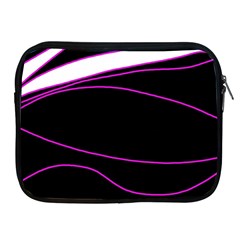 Purple, White And Black Lines Apple Ipad 2/3/4 Zipper Cases by Valentinaart