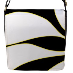 Yellow, Black And White Flap Messenger Bag (s) by Valentinaart