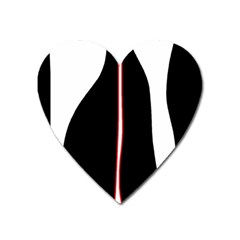 White, Red And Black Heart Magnet by Valentinaart