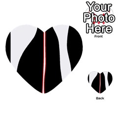 White, Red And Black Multi-purpose Cards (heart) 