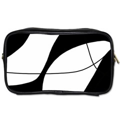 White And Black Shadow Toiletries Bags 2-side by Valentinaart