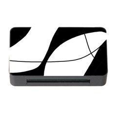 White And Black Shadow Memory Card Reader With Cf by Valentinaart