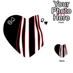 White, red and black lines Playing Cards 54 (Heart)  Front - SpadeQ