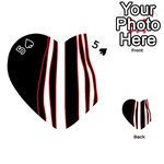 White, red and black lines Playing Cards 54 (Heart)  Front - Spade5