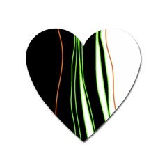 Colorful Lines Harmony Heart Magnet by Valentinaart