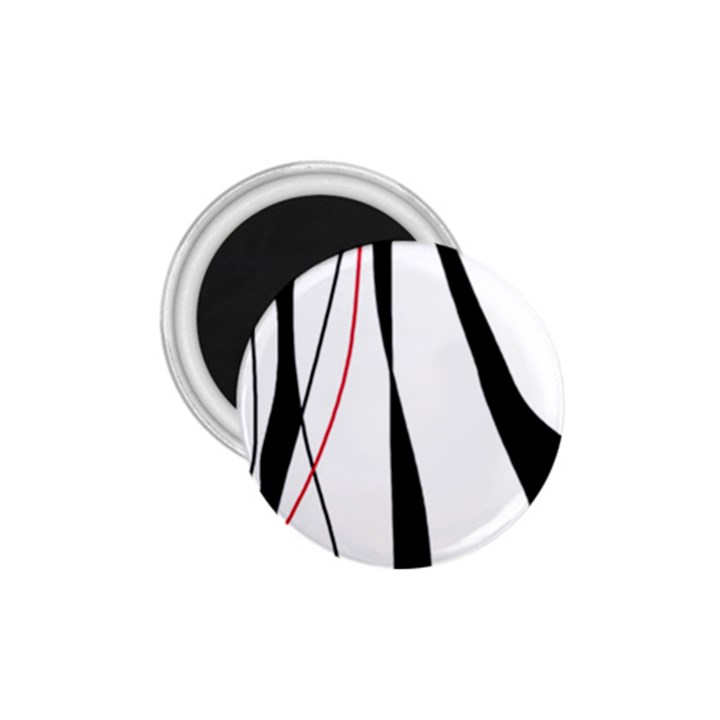 Red, white and black elegant design 1.75  Magnets