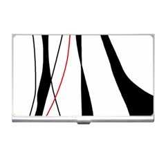 Red, White And Black Elegant Design Business Card Holders by Valentinaart