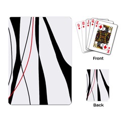 Red, White And Black Elegant Design Playing Card by Valentinaart