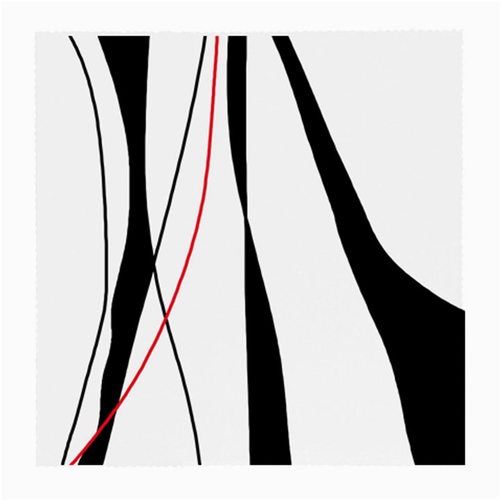 Red, white and black elegant design Medium Glasses Cloth (2-Side)