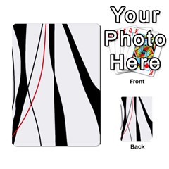 Red, White And Black Elegant Design Multi-purpose Cards (rectangle)  by Valentinaart