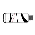 Red, white and black elegant design Portable USB Flash (One Side) Front