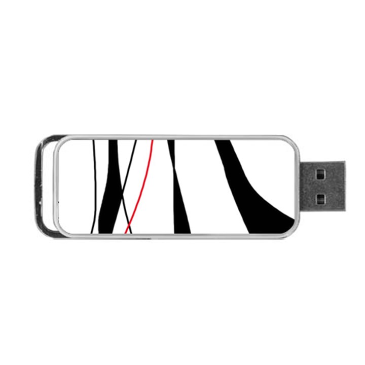 Red, white and black elegant design Portable USB Flash (One Side)