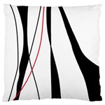 Red, white and black elegant design Large Flano Cushion Case (Two Sides) Front