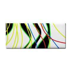 Colorful Lines - Abstract Art Hand Towel by Valentinaart