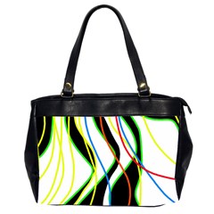 Colorful Lines - Abstract Art Office Handbags (2 Sides)  by Valentinaart