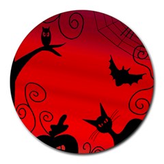 Halloween landscape Round Mousepads