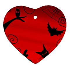 Halloween landscape Ornament (Heart) 