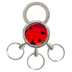 Halloween landscape 3-Ring Key Chains