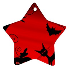 Halloween landscape Star Ornament (Two Sides) 