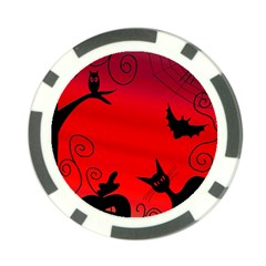 Halloween landscape Poker Chip Card Guards