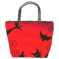 Halloween landscape Bucket Bags