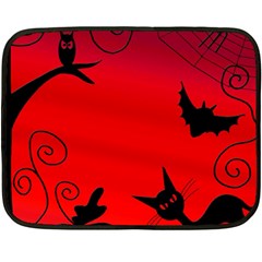 Halloween Landscape Fleece Blanket (mini)