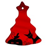 Halloween landscape Christmas Tree Ornament (2 Sides) Front