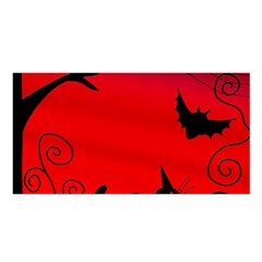 Halloween landscape Satin Shawl