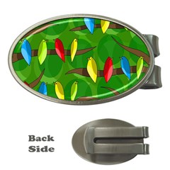 Parrots Flock Money Clips (oval) 