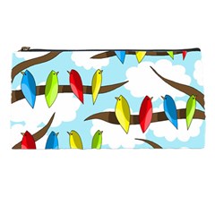 Parrots Flock Pencil Cases by Valentinaart