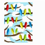 Parrots flock Small Garden Flag (Two Sides) Back